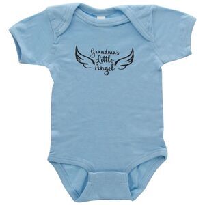 Grandma's Little Angel 100% Cotton Baby Blue Bodysuit, 12M
